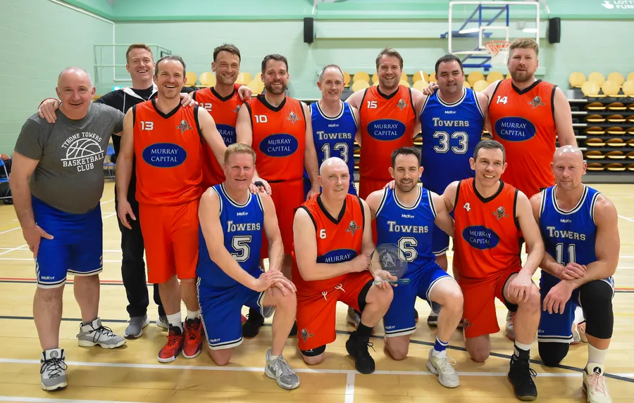 Strathclyde Masters 2024 - Men’s Over 40 finalists Troon Tornadoes and Tyrone Towers